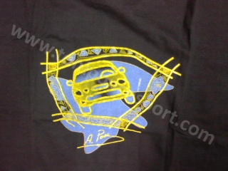 Camiseta negra PONCE SPORT dibujo coche - Talla XXL