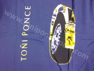 Camiseta azul Ponce Motorsport dibujo rueda "To�i Ponce" - Talla M