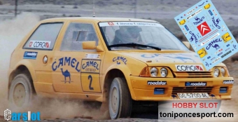 Calca Citroen AX Winner II Rallye Camel Off-Road Tenerife 1989 "Toi Ponce - E. Rivero" 1/24