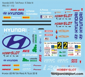 Calca Hyundai i20 Winner Rallye Telde 2018 To�i Ponce -Ruben Glez. 1/24