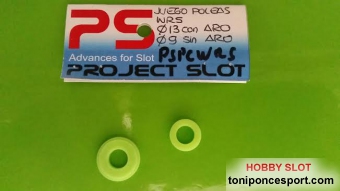 Kit Poleas Conica Aligeradas para llantas WRS 13mm. / 9mm. - Verde (x2)