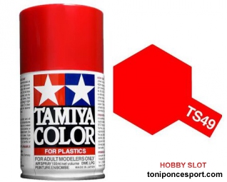 Spray Pintura Esmalte TS-49 Rojo Brillante 