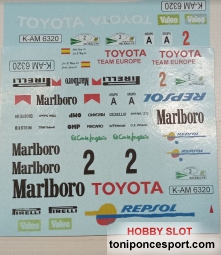 Calca Toyota Celica GT-4 ST165 Rallye El Corte Ingles 1989 "Carlos Sainz - Luis Moya" 1/32