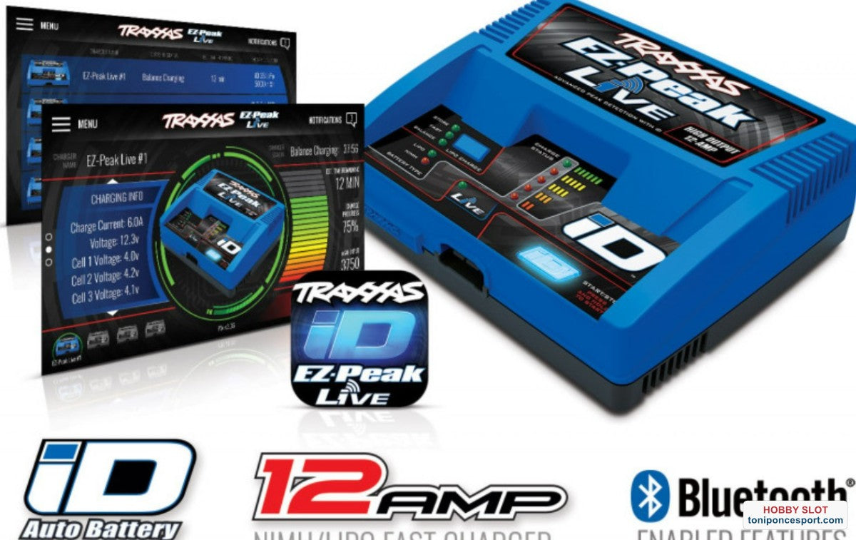Cargador - Charger EZ-Peak Live 100W NiMH/LiPo with iD Auto Battery.