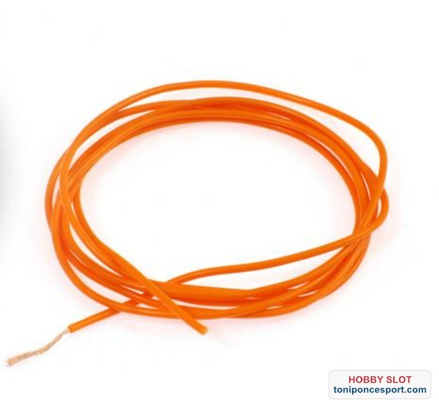 Cable 1,5mm. Naranja Siliconado. 1 metro.