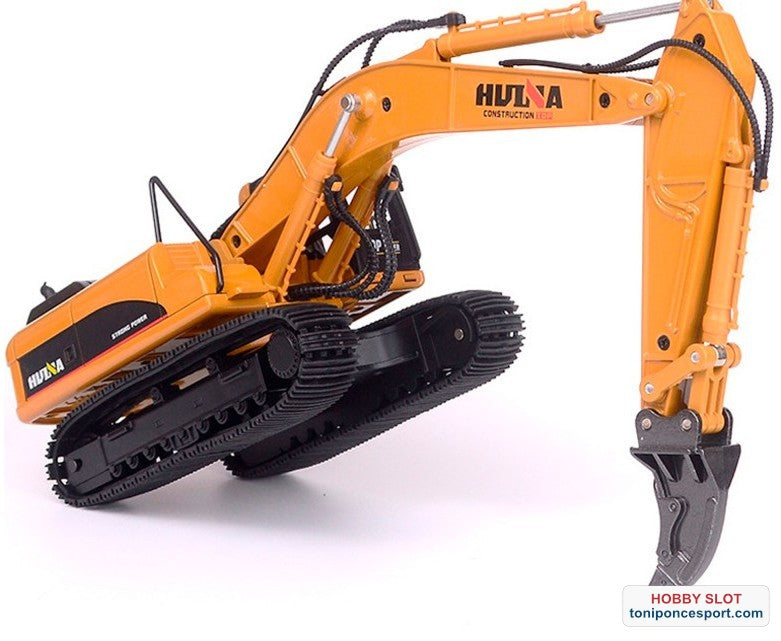 EXCAVADORA CON UÑA HUINA 1/40 ESTATICA