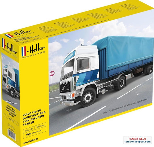Volvo F12-20 Globetrotter y semi trailer contenedor Kit 1/32