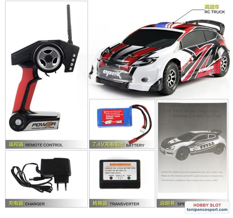 Coche Rally 4WD RTR 2,4Ghz - 50 Km/h.