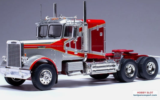 Camión Cabeza Tractora Freightliner FLC120 64 T 1977 Plateado/Rojo Decorado.