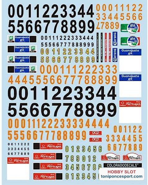 Calca CRP 1/24 Placas Rally 2014 Portugal - Mexico
