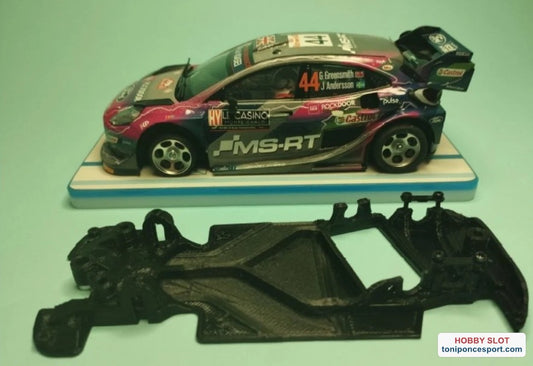 Chasis angular DUAL EVO compatible Ford Puma WRC Superslot.