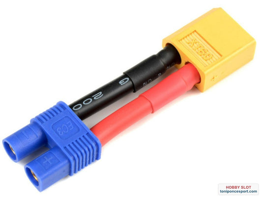 Conector Power Adapter Lead - EC-3 Socket XT-60 Plug - 12AWG Silicone Wire - 1 pc
