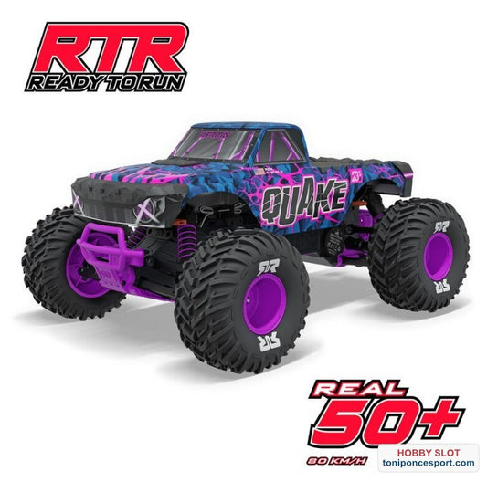 QUAKE 223S DSC 2WD RTR Brushless Monster Truck Purple 1/10