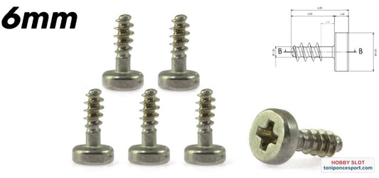 Tornillería para Carrocerías de 6mm con Cabeza de 4,3mm. M2