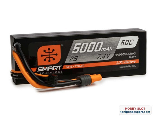 Bateria 7.4V 5000mAh 2S 50C Smart Hardcase LiPo (IC3)