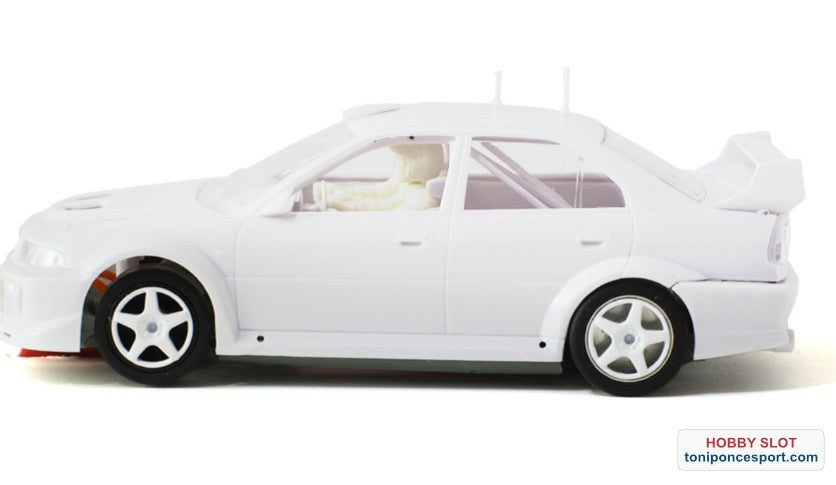 Mitsubishi Evo V White Racing Kit - Anglewinder In-Flex 2.0 Chassis