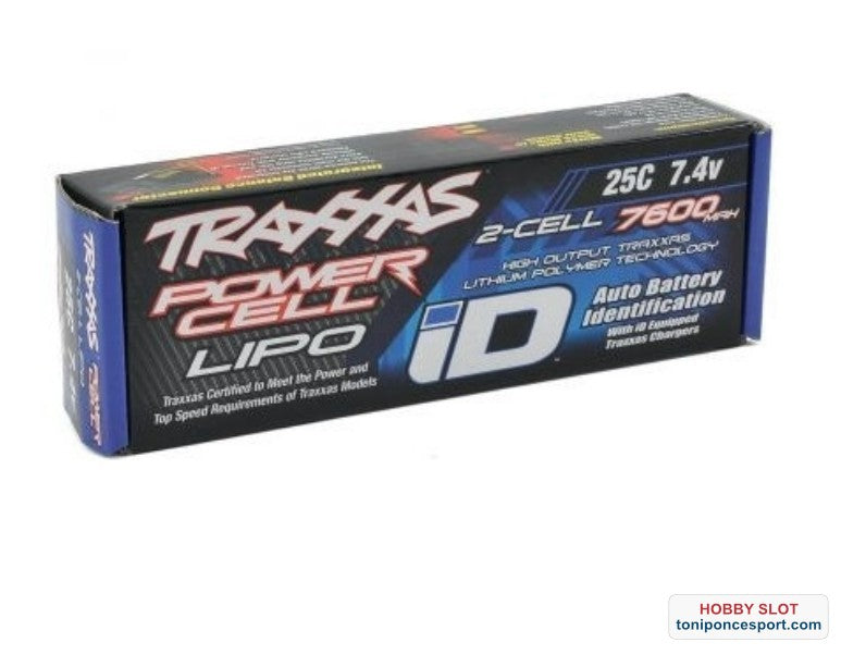 Bateria Lipo 7600mAh 7.4v 2-Cell 25C.