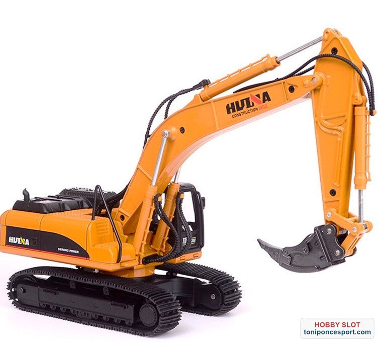 EXCAVADORA CON UÑA HUINA 1/40 ESTATICA