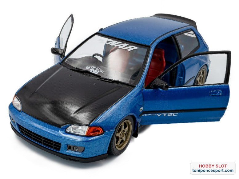 Honda Civic (EG6) 1991 "Solido Works" Azul Cobalto/Fibra de Carbono.