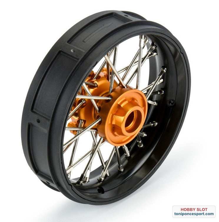 Llanta Delantera 1-4 Pro-Spec Aluminum V2 Bead Front Wheel Black-Gold (1): Promoto-SM