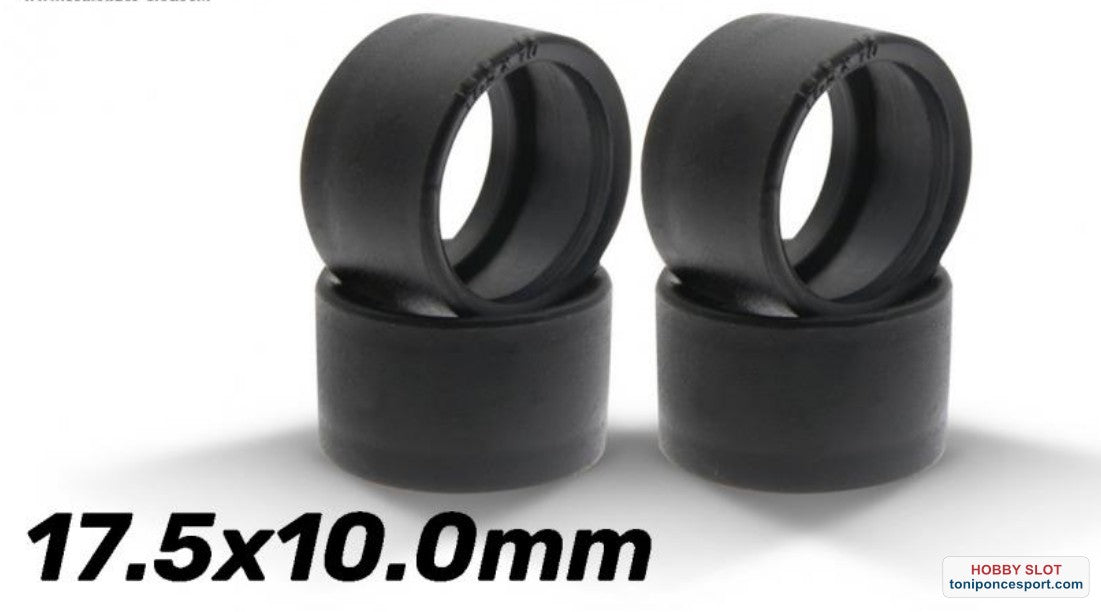 Neumatcos goma Zero Grip 17.5x10mm. para llanta acanalada 16-17mm.