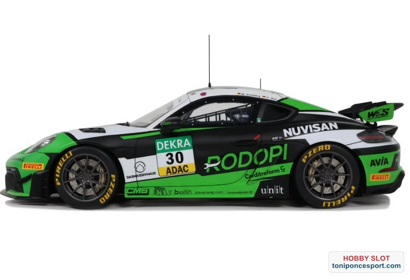 PORSCHE CAYMAN 718 GT4 RS CLUBSPORT BLACK #30 ADAC GT4 2023