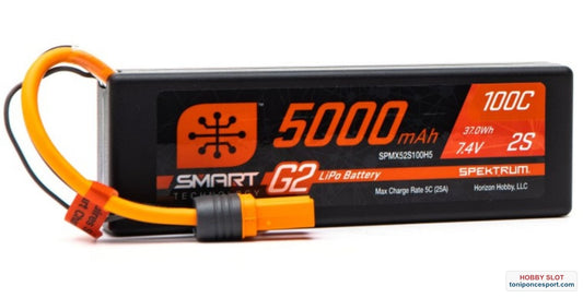 Bateria 7.4V 5000mAh 2S 100C Smart G2 Hardcase LiPo IC5
