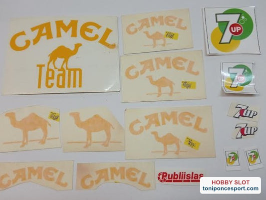 Pegatinas Camel + 7Up.