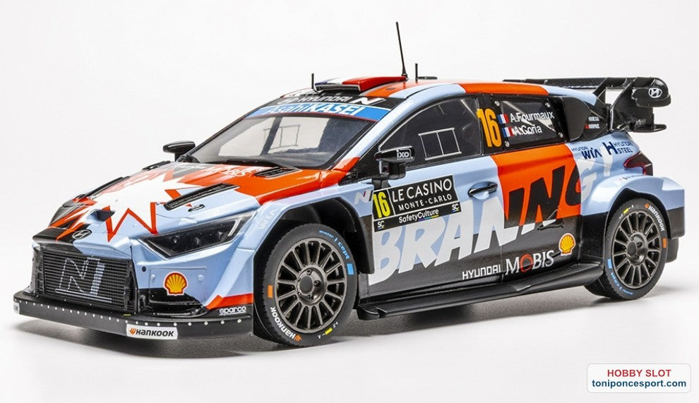 Hyundai i20 N Rally1 Rallye Monte Carlo 2026 Nº16 A. Fourmaux / A. Coria.