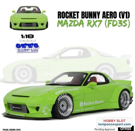 ROCKET BUNNY AERO (V1) MAZDA RX7 (FD3S) PEARL GREEN 2015