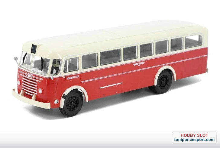 Autobus Ikarus 60 Transporte Urbano de Cottbus 1965 Rojo/Crema 1:43