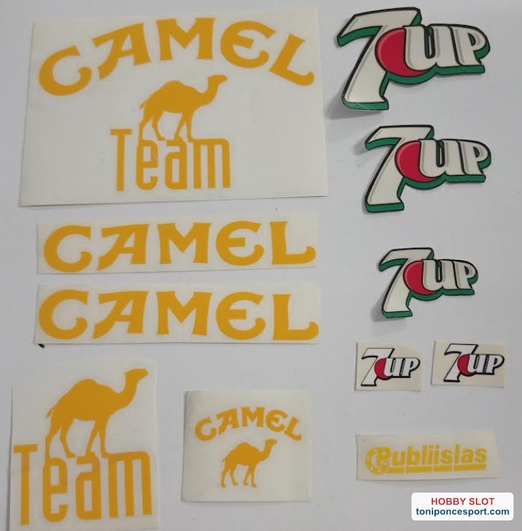 Pegatinas Camel + 7Up.