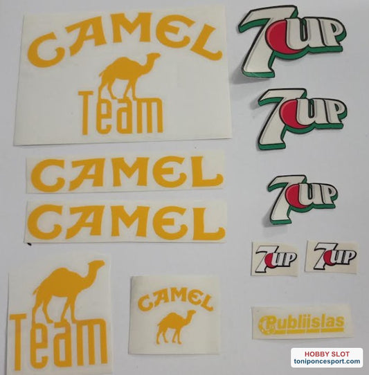 Pegatinas Camel + 7Up.