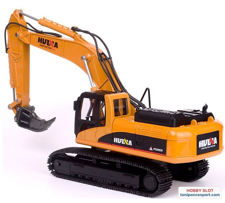 EXCAVADORA CON UÑA HUINA 1/40 ESTATICA