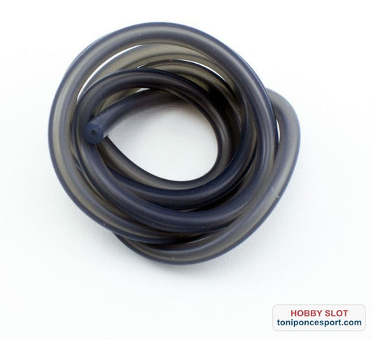 TUBO SILICONA NEGRO TRANSLUCIDO 1 m.