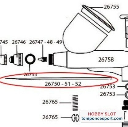 Aguja 0,3mm para aerógrafos D-102, D-103 y D-116