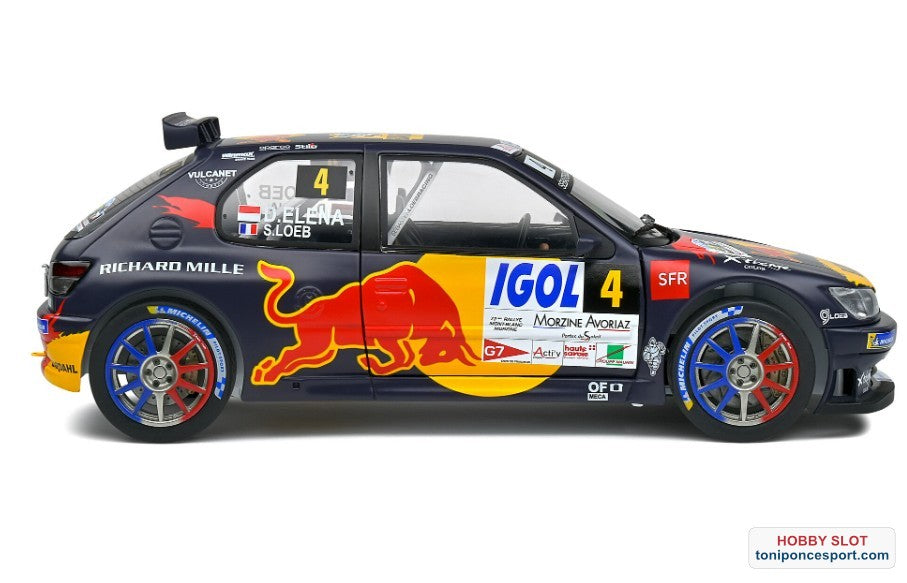 Peugeot 306 Maxi Red Bull N º4 Rally Mont Blanc 2021 S. Loeb - D. Elena