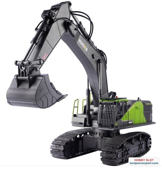 EXCAVADORA VERDE PALA METALICA 2,4GHZ.