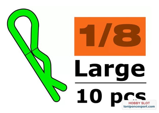 Clips para carrocería Grandes - Verdes (10 unidades)