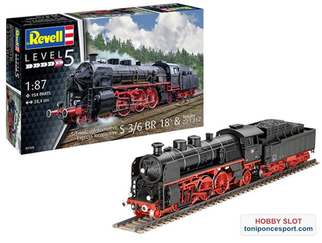 Locomotora Express Locomotive S3/6 BR18(5) with Tender 2‘2’T 1:87