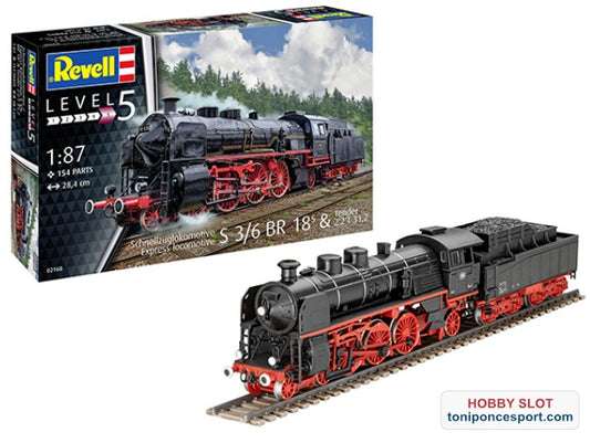 Locomotora Express Locomotive S3/6 BR18(5) with Tender 2‘2’T 1:87