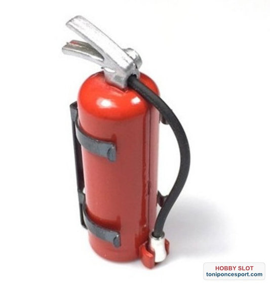 Extintor de incendios con soporte.