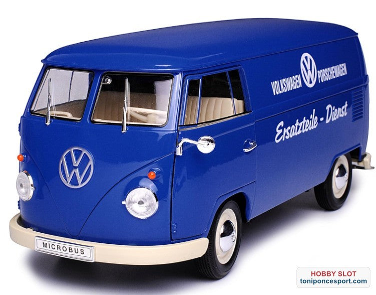 Volkswagen T1 Microbus Panel Van "Volkswagen Porschewagen" Azul 1963