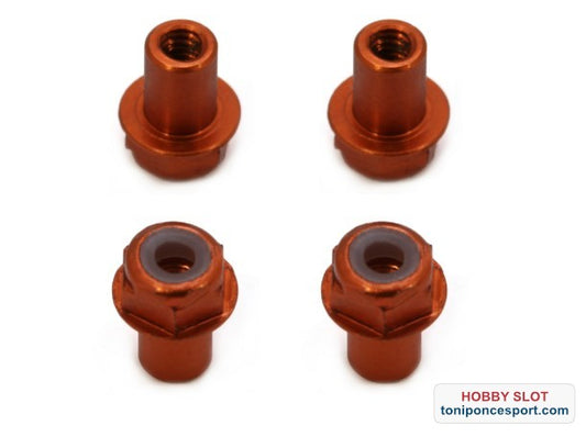 Casquillo sujección H 4mm Aluminio dorado con Cabeza Hexagonal autoblocante