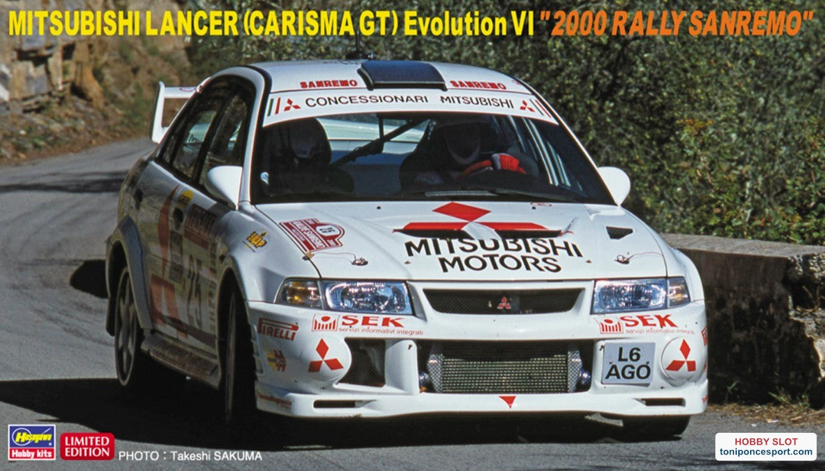 Mitsubishi lancer Evo VI rallye san remo 2000