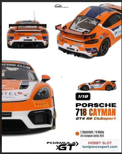 PORSCHE 718 CAYMAN GT4 RS CLUBSPORT E. HEYERDAHL / N. MALOY GT4 EUROPEAN SERIES 2024