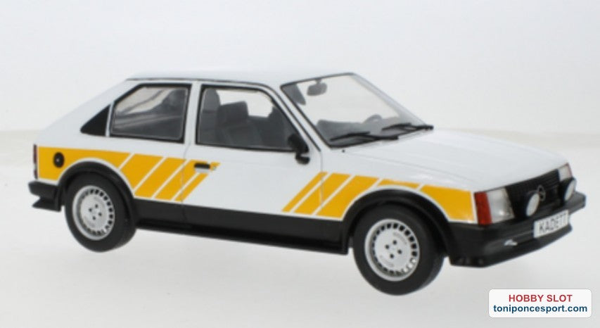 Opel Kadett D SR 1983 Blanco / Amarillo Decorado 1:18