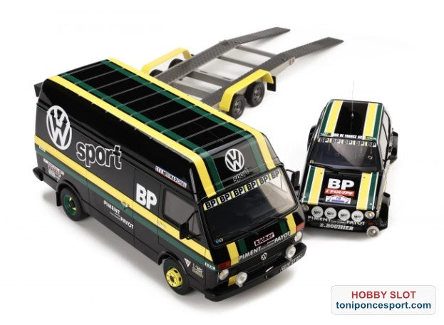 Furgón Asistencia Volkswagen LT35 + Golf Gti MK1 Gr.2 + Remolque.
