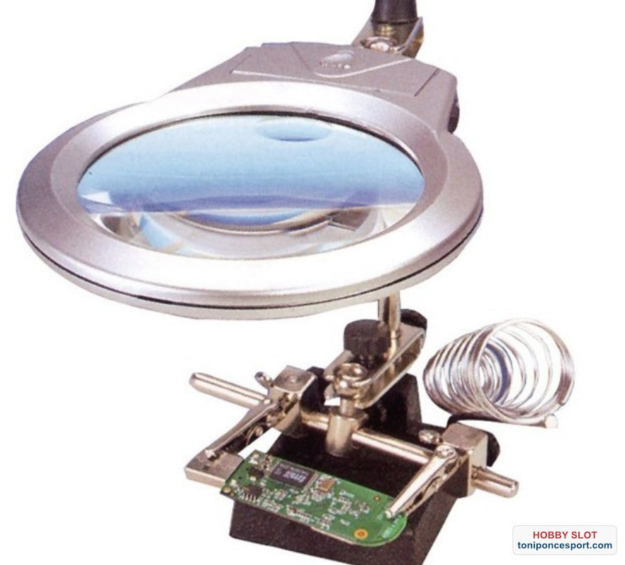 Robot Electrónica con Led y Soporte para soldador.