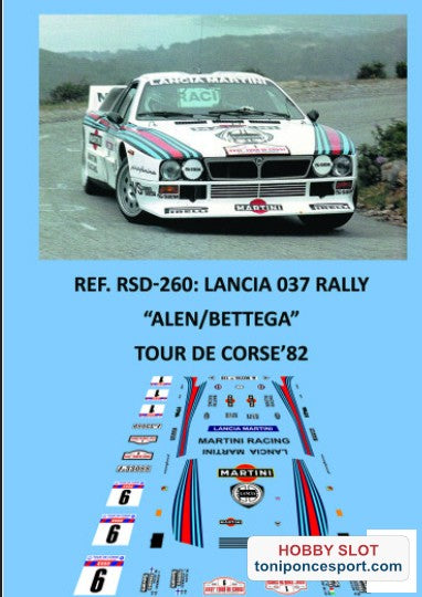 Calca Lancia 037 Rally - Alen/Bettega - Tour de Corse 1982